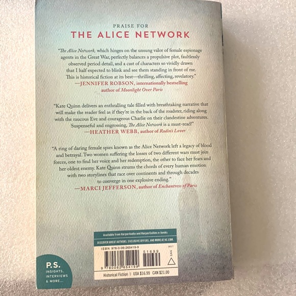 2 for $15 bundle Book The Alice Network by Kate Quinn - Picture 2 of 2